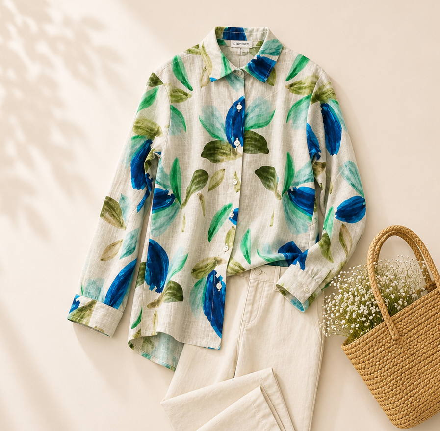 Pure Cotton Printed Full Sleeve Casual Shirt