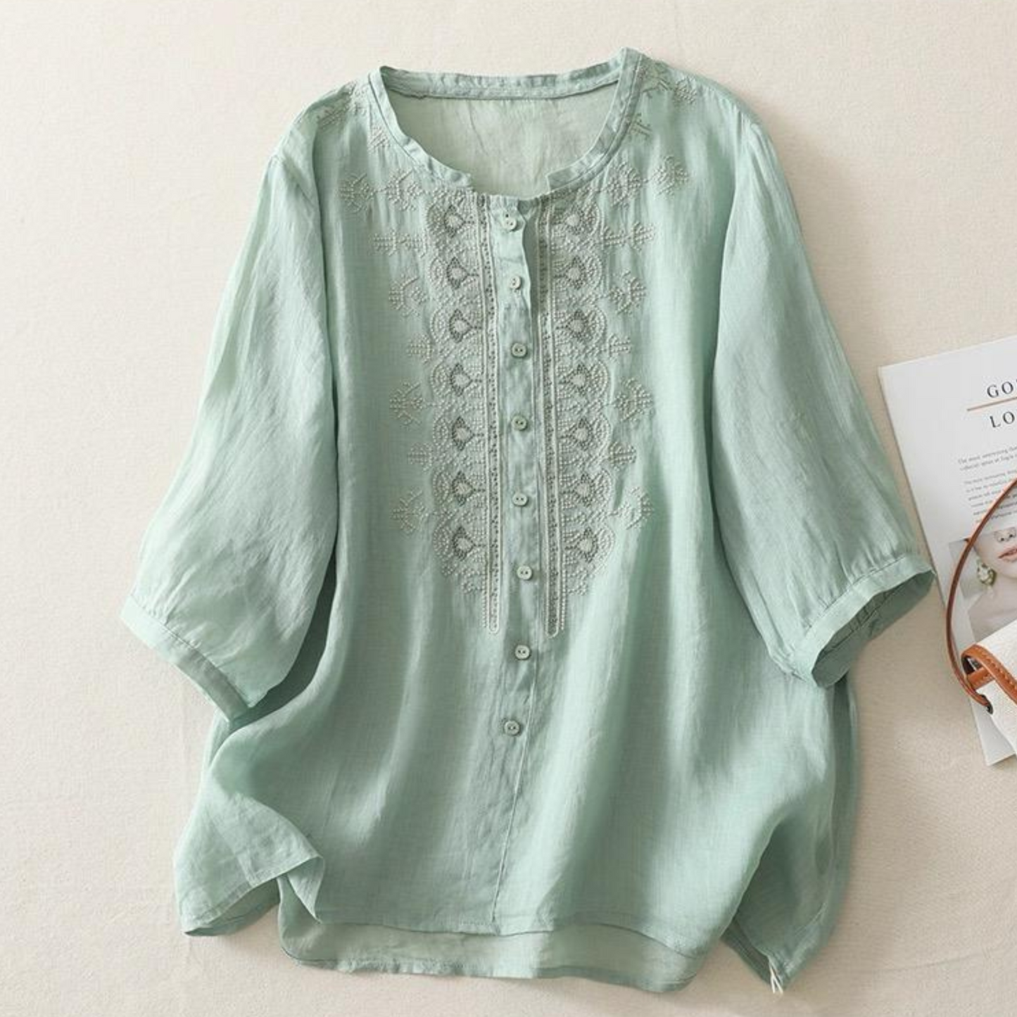 Pure Cotton Embroidered Comfortable Top