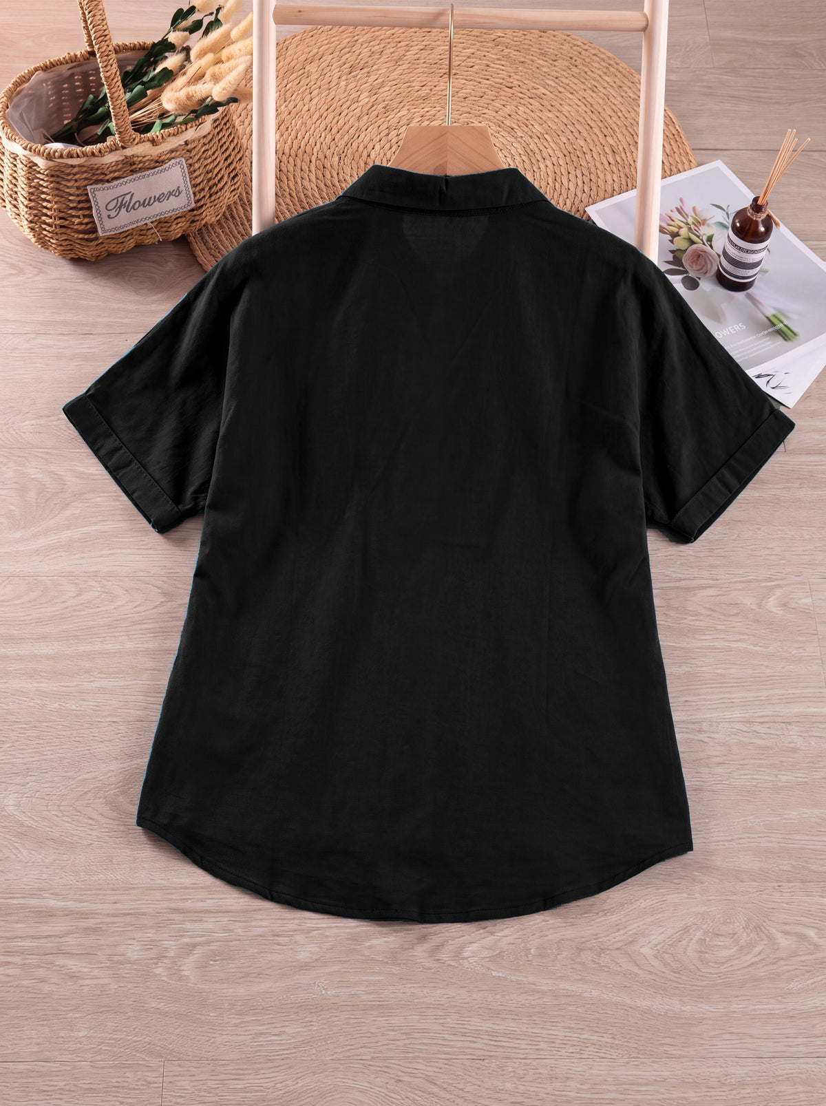 Pure Cotton Relaxed Fit V-Neck Shirt