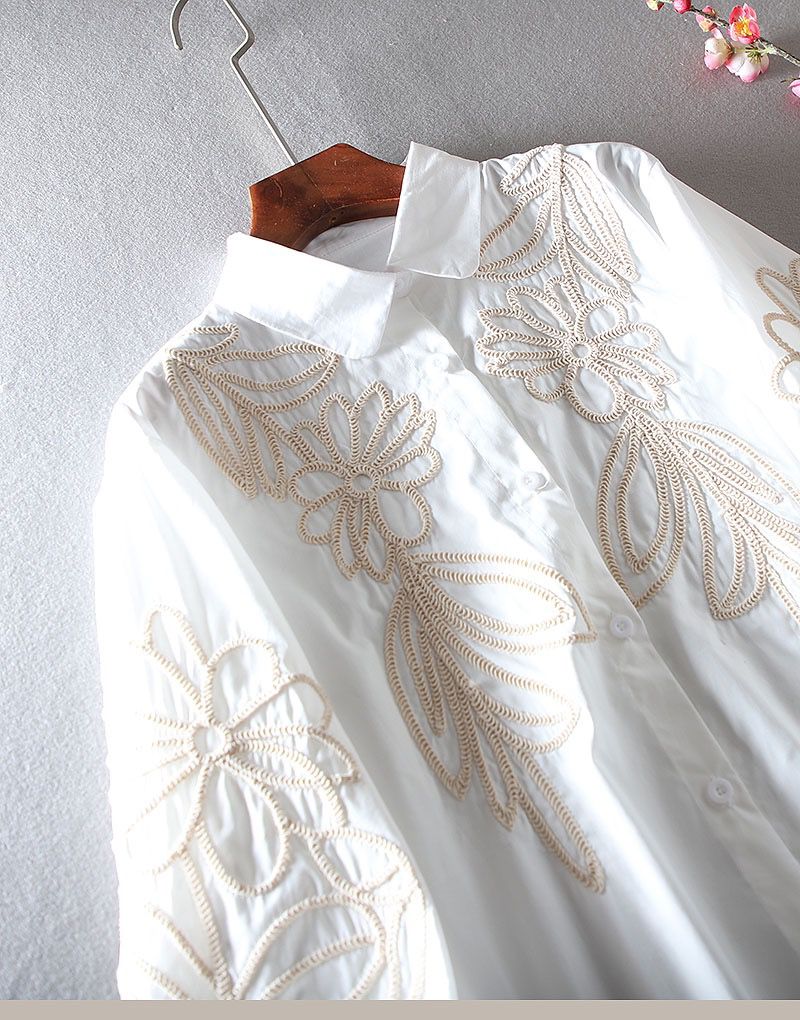 Pure Cotton Embroidered Shirt