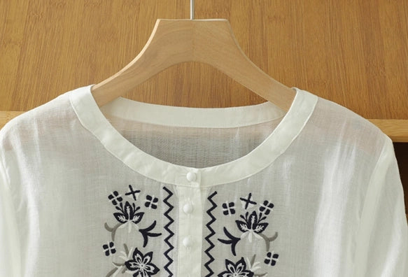 Pure Cotton Embroidered Comfortable Top