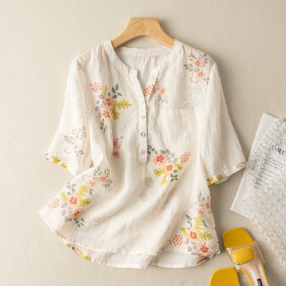 Pure Cotton Floral Printed Casual Wear Top