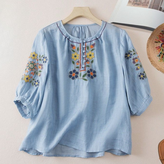 Pure Cotton Embroidered Comfortable Top