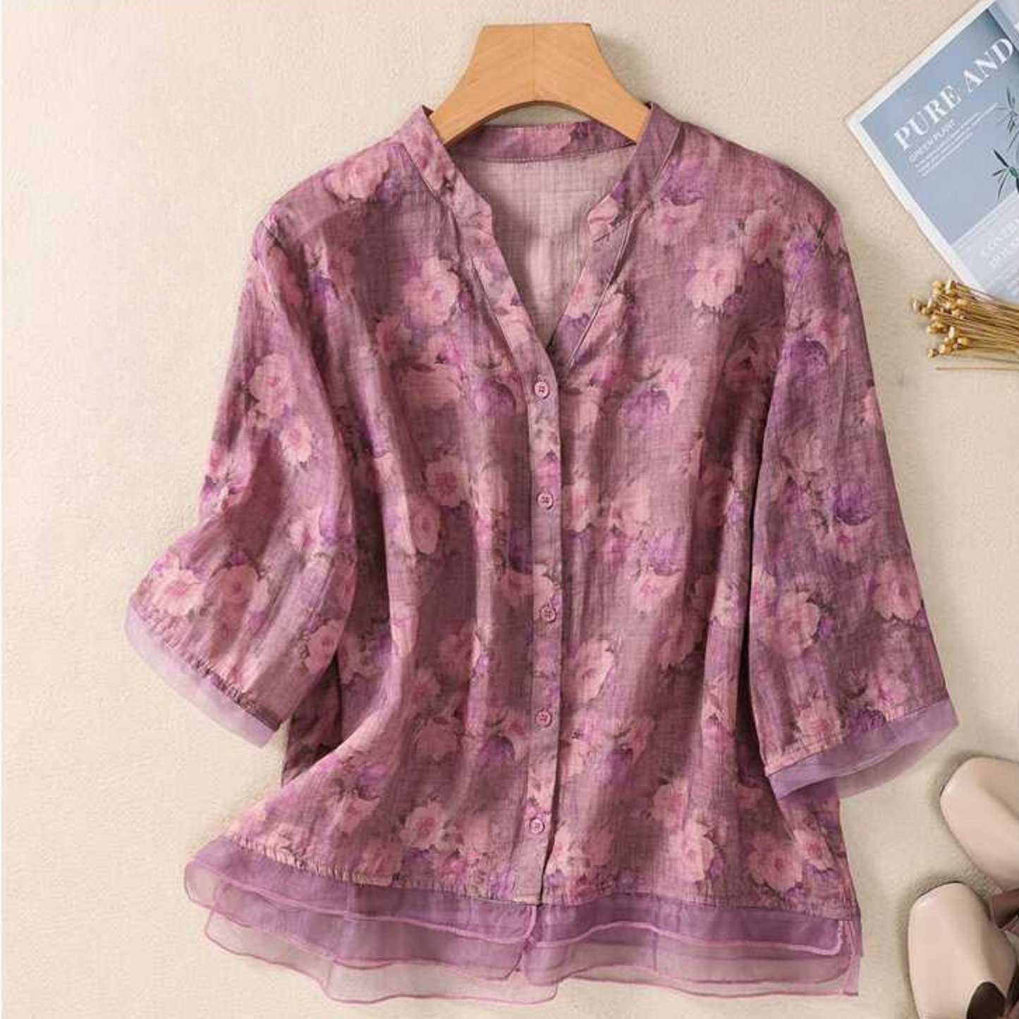 Pure Cotton Floral Printed Shirt