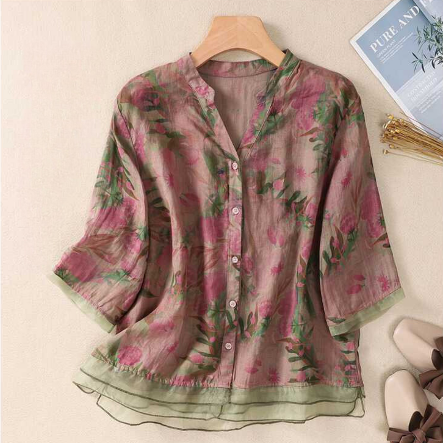 Pure Cotton Floral Printed Shirt