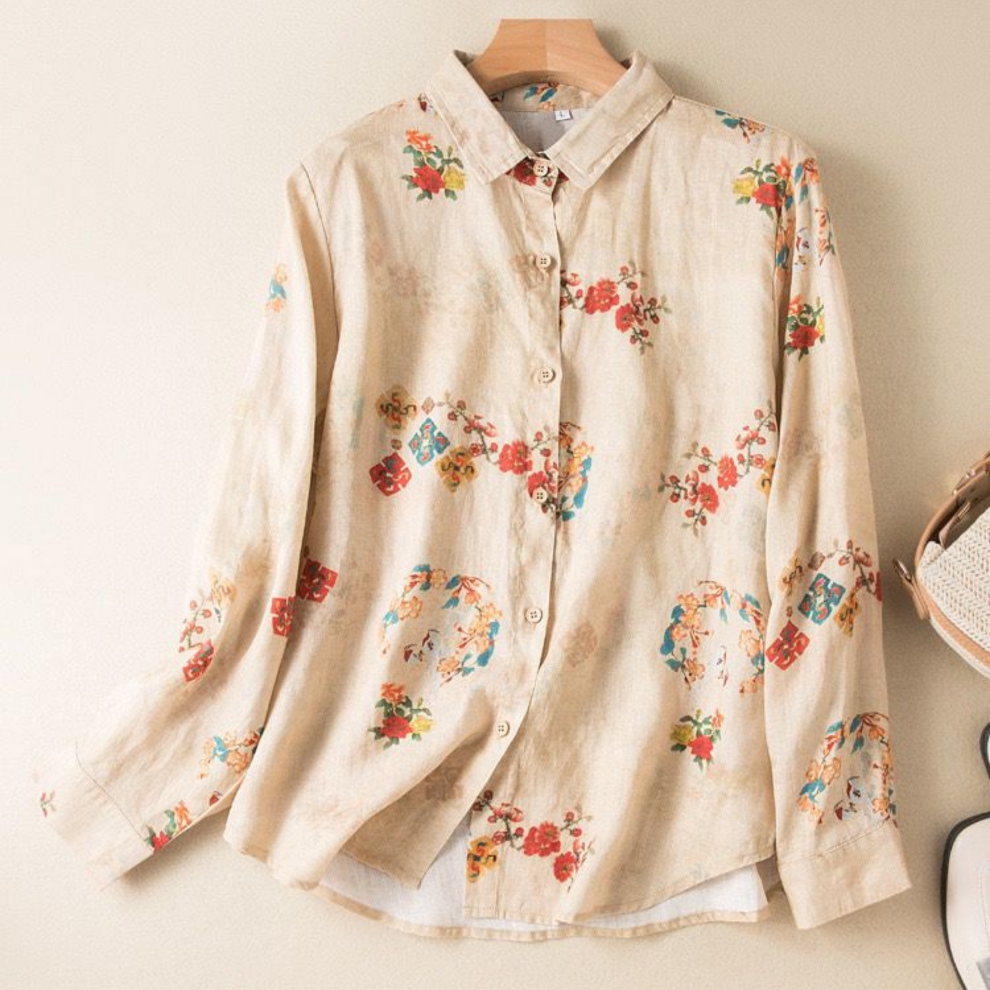 Pure Cotton Floral Printed Casual Shirt