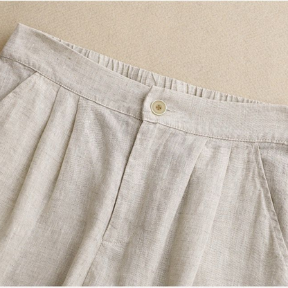 Pure Cotton Embroidered Shorts With Pocket