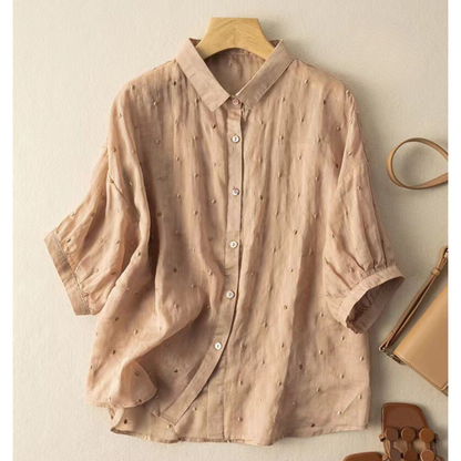 Pure Cotton Embroidered Casual Wear Comfort Shirt