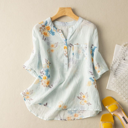 Pure Cotton Floral Printed Casual Wear Top