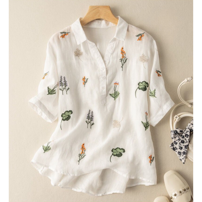 Pure Cotton Embroidered Casual Wear Top