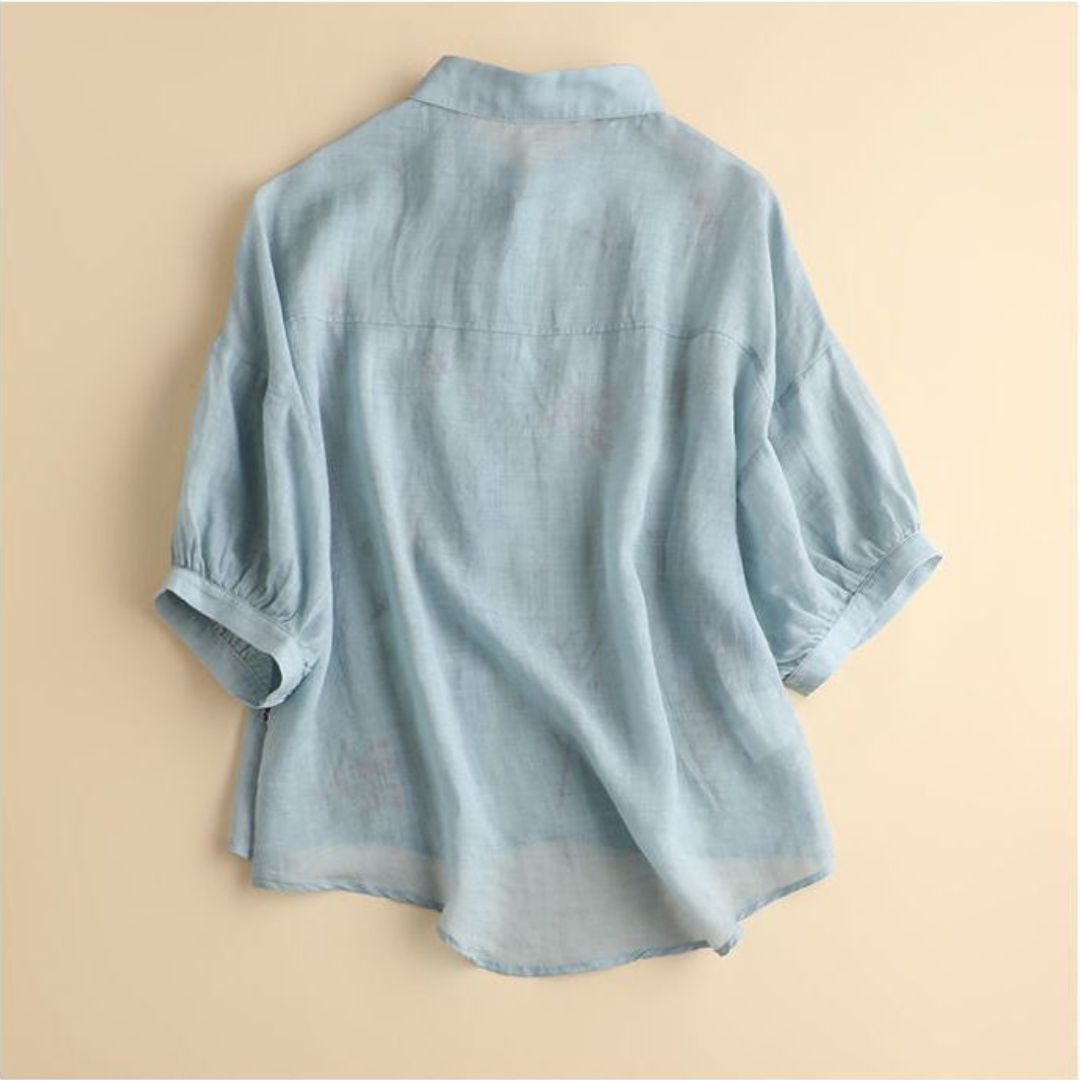 Pure Cotton Embroidered Oversize Comfort Shirt