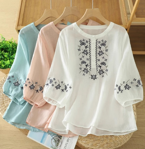 Pure Cotton Embroidered Comfortable Top