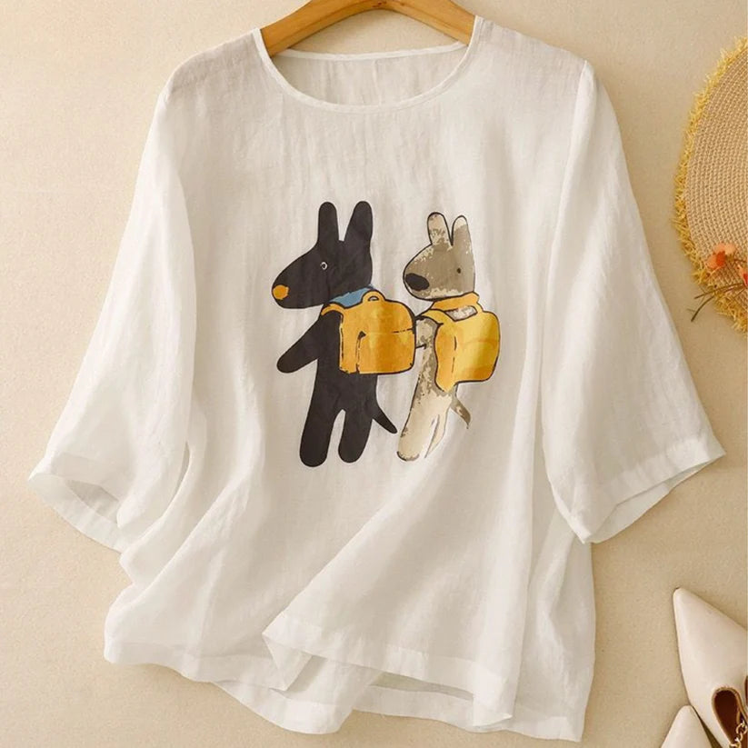 Pure Cotton Printed T-Shirt Top