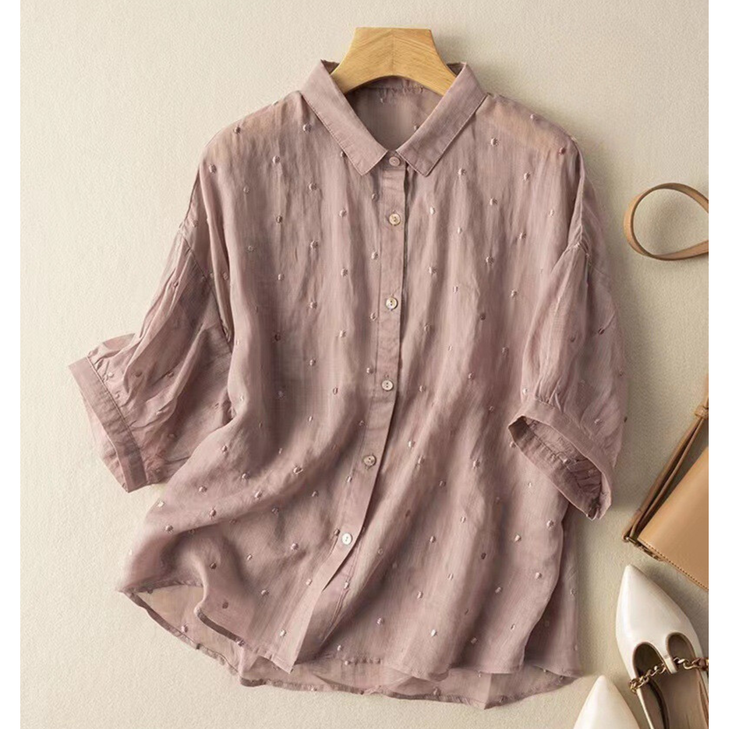 Pure Cotton Embroidered Casual Wear Comfort Shirt