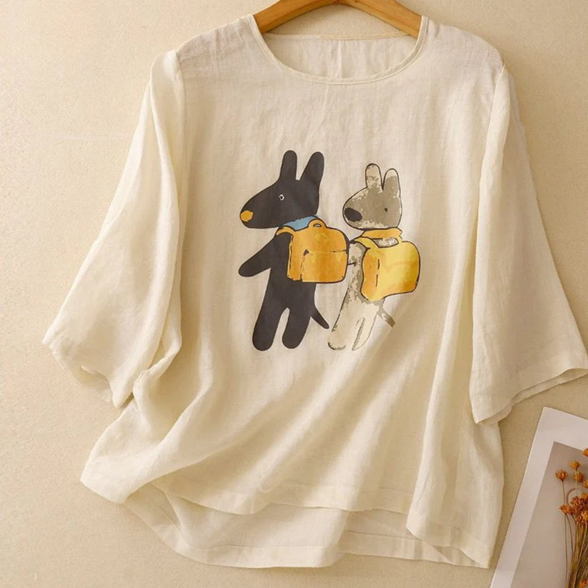 Pure Cotton Printed T-Shirt Top