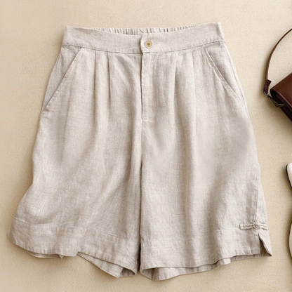 Pure Cotton Embroidered Shorts With Pocket