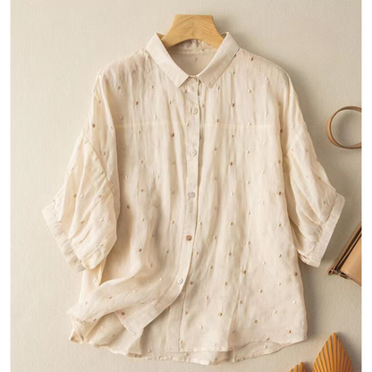 Pure Cotton Embroidered Casual Wear Comfort Shirt