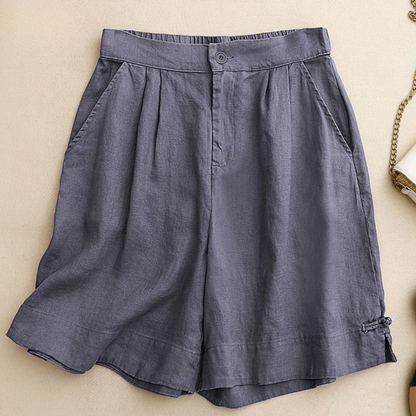 Pure Cotton Embroidered Shorts With Pocket