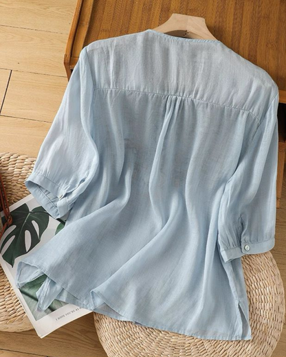 Women's Pure Cotton Floral Embroidered Top