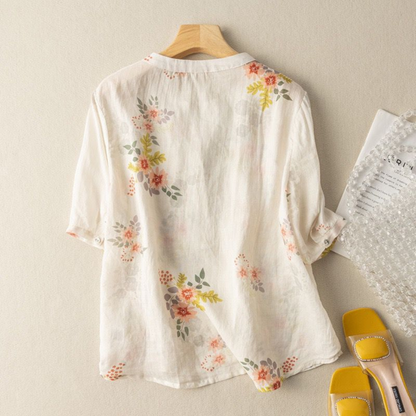 Pure Cotton Floral Printed Casual Wear Top