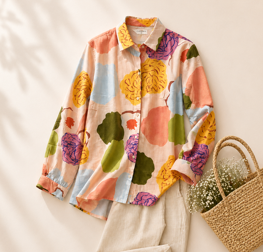 Pure Cotton Printed Full Sleeve Casual Shirt