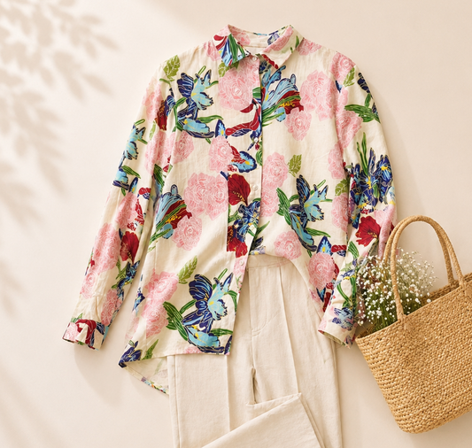 Pure Cotton Printed Full Sleeve Casual Shirt
