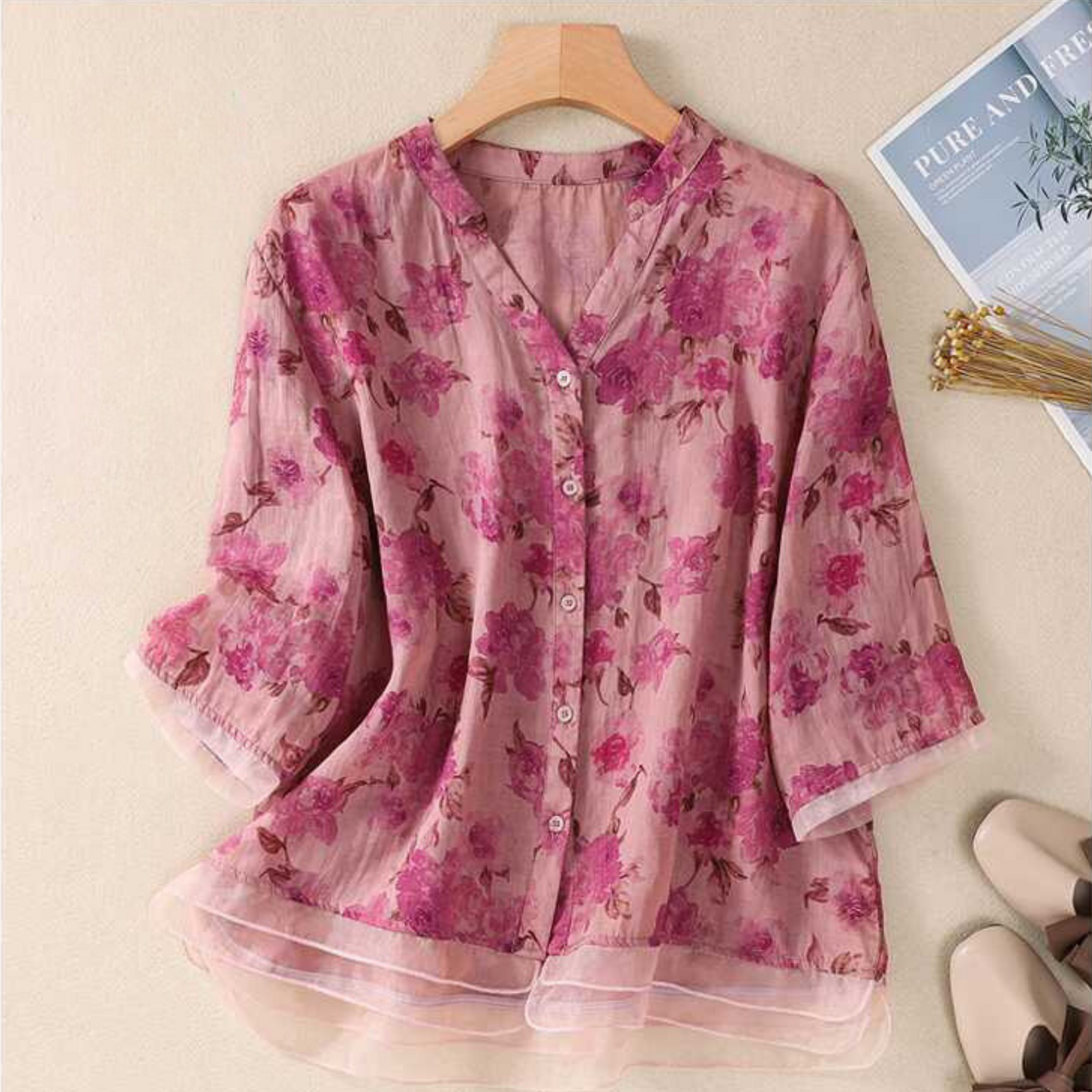 Pure Cotton Floral Printed Shirt