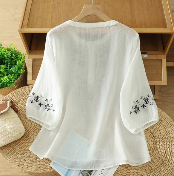 Pure Cotton Embroidered Comfortable Top