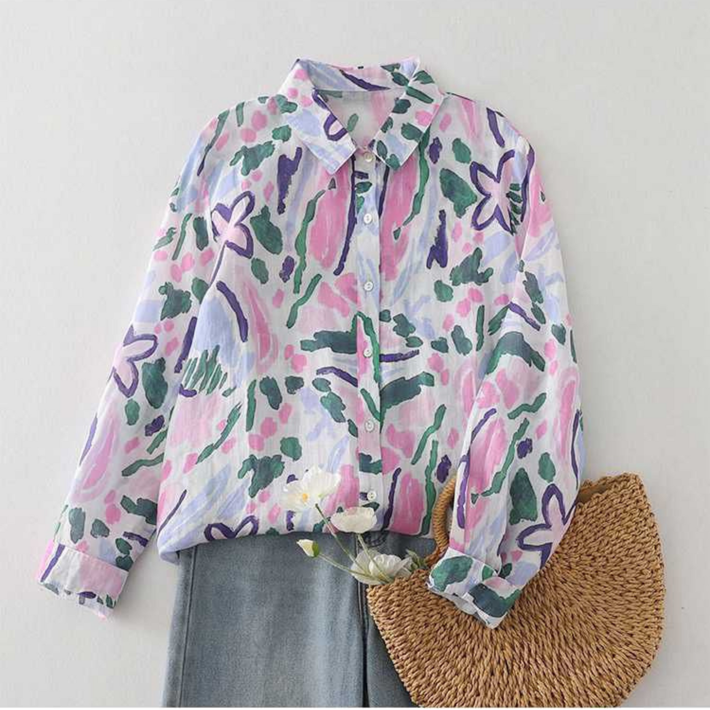 Pure Cotton Printed Full Sleeve Casual Shirt