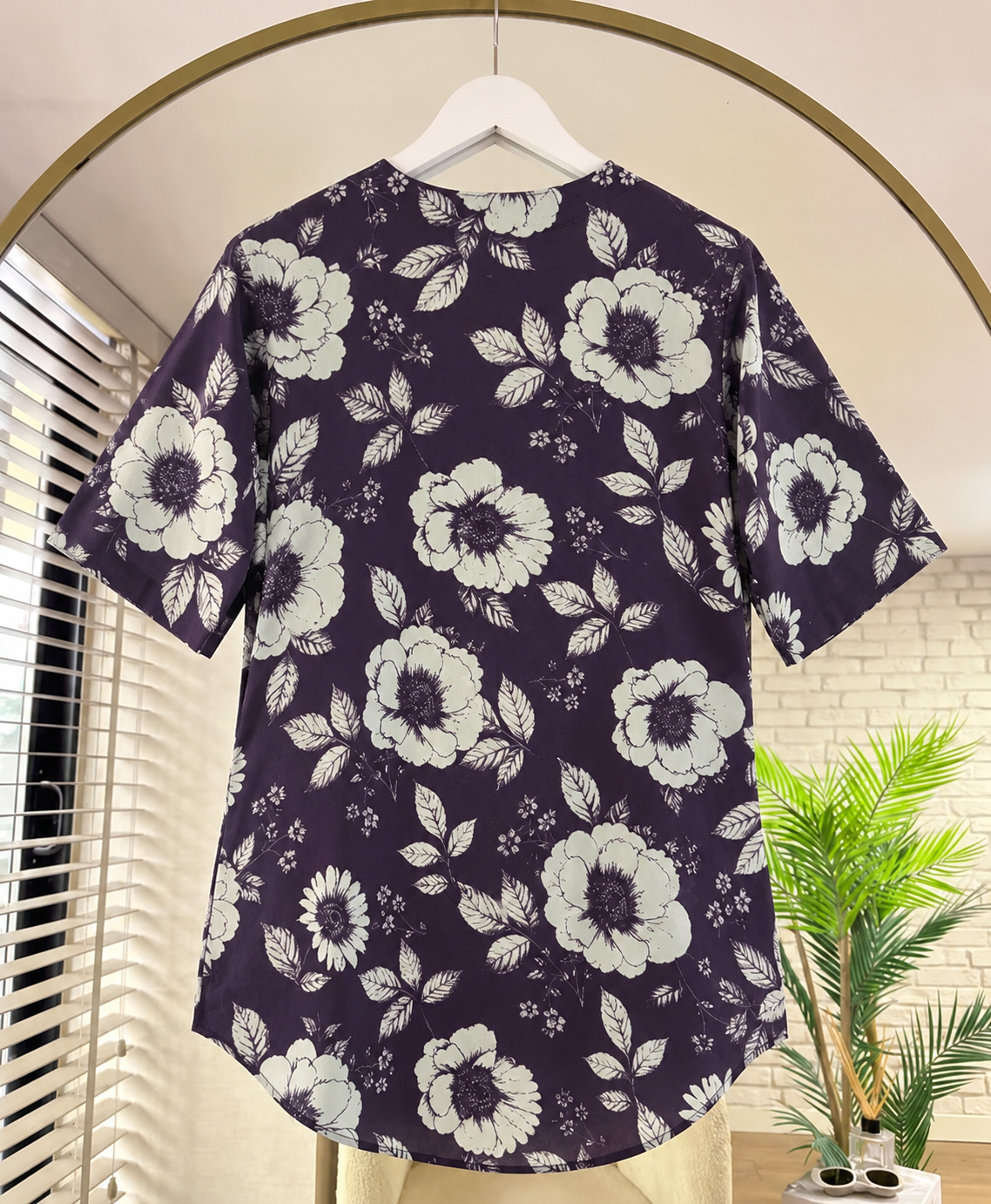 Pure Cotton Floral Printed Women's Casual Shirt