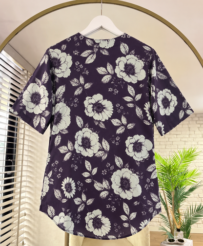 Pure Cotton Floral Printed Women's Casual Shirt