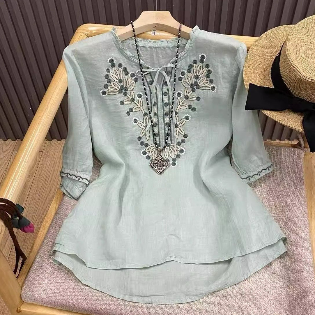 Pure Cotton Embroidered Comfortable Top