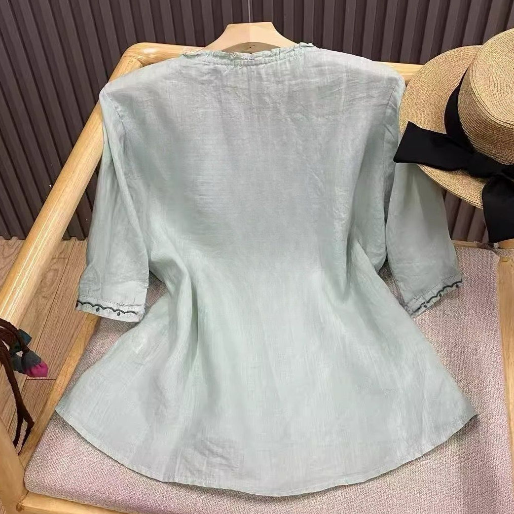 Pure Cotton Embroidered Comfortable Top