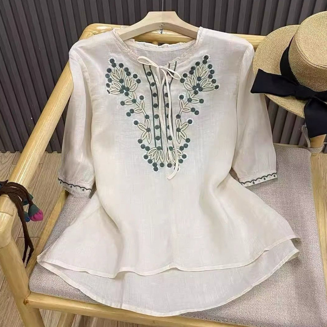 Pure Cotton Embroidered Comfortable Top