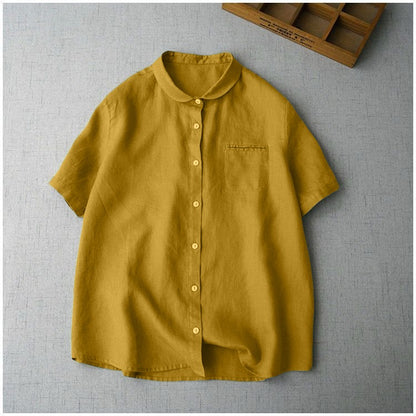 Classic Pure Cotton Plain Shirt With Pocket