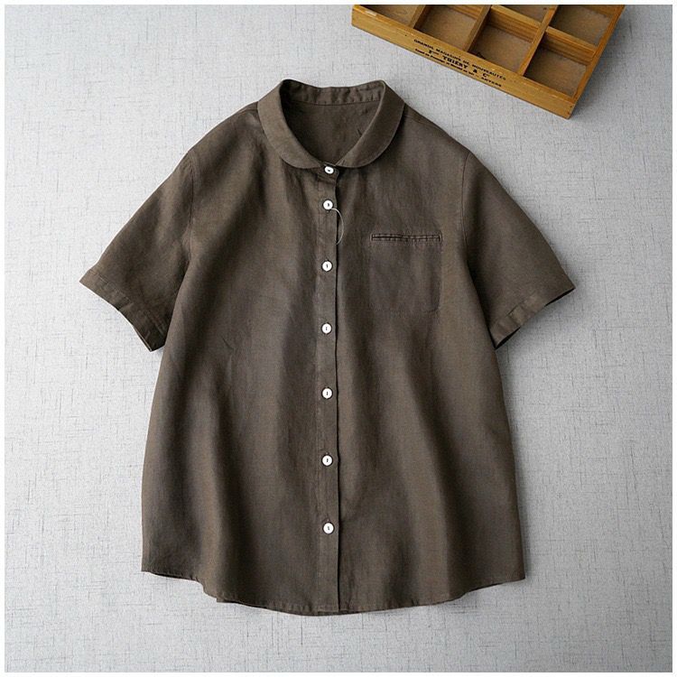 Classic Pure Cotton Plain Shirt With Pocket