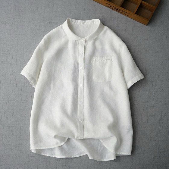 Classic Pure Cotton Plain Shirt With Pocket
