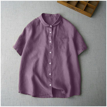 Classic Pure Cotton Plain Shirt With Pocket