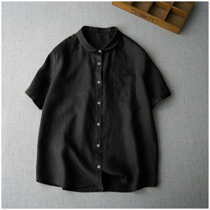 Classic Pure Cotton Plain Shirt With Pocket