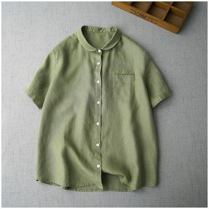 Classic Pure Cotton Plain Shirt With Pocket