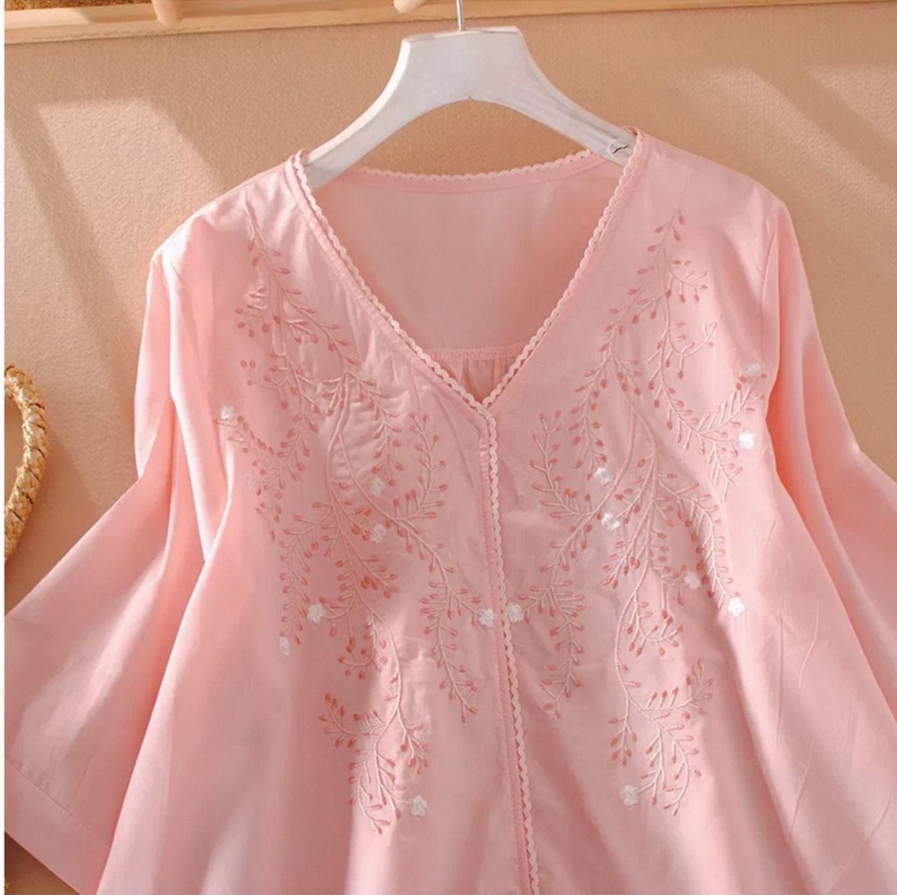 Premium Pure Cotton Embroidered Relaxed Fit Kaftan