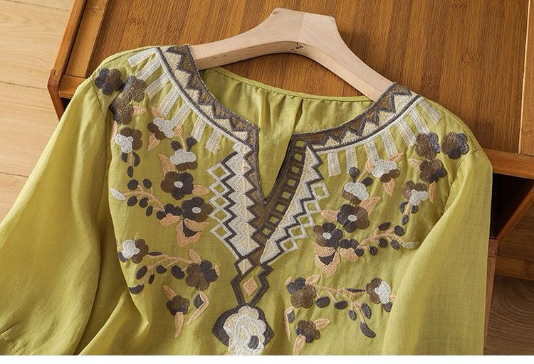 Women's Pure Cotton Floral Embroidered Top