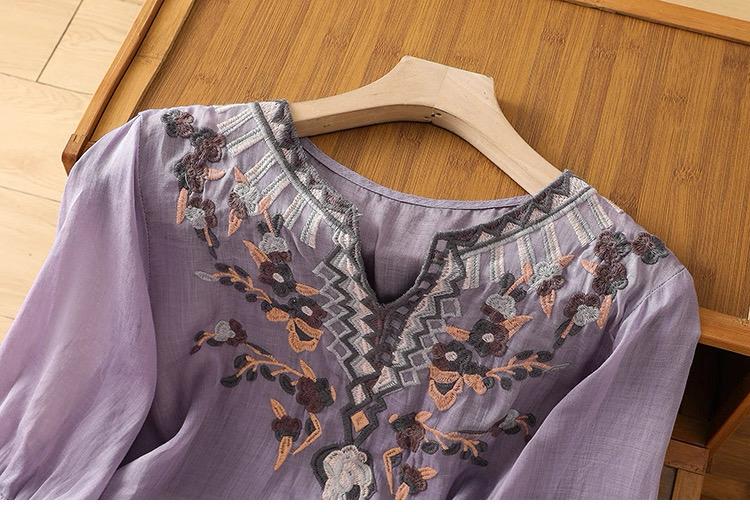 Women's Pure Cotton Floral Embroidered Top