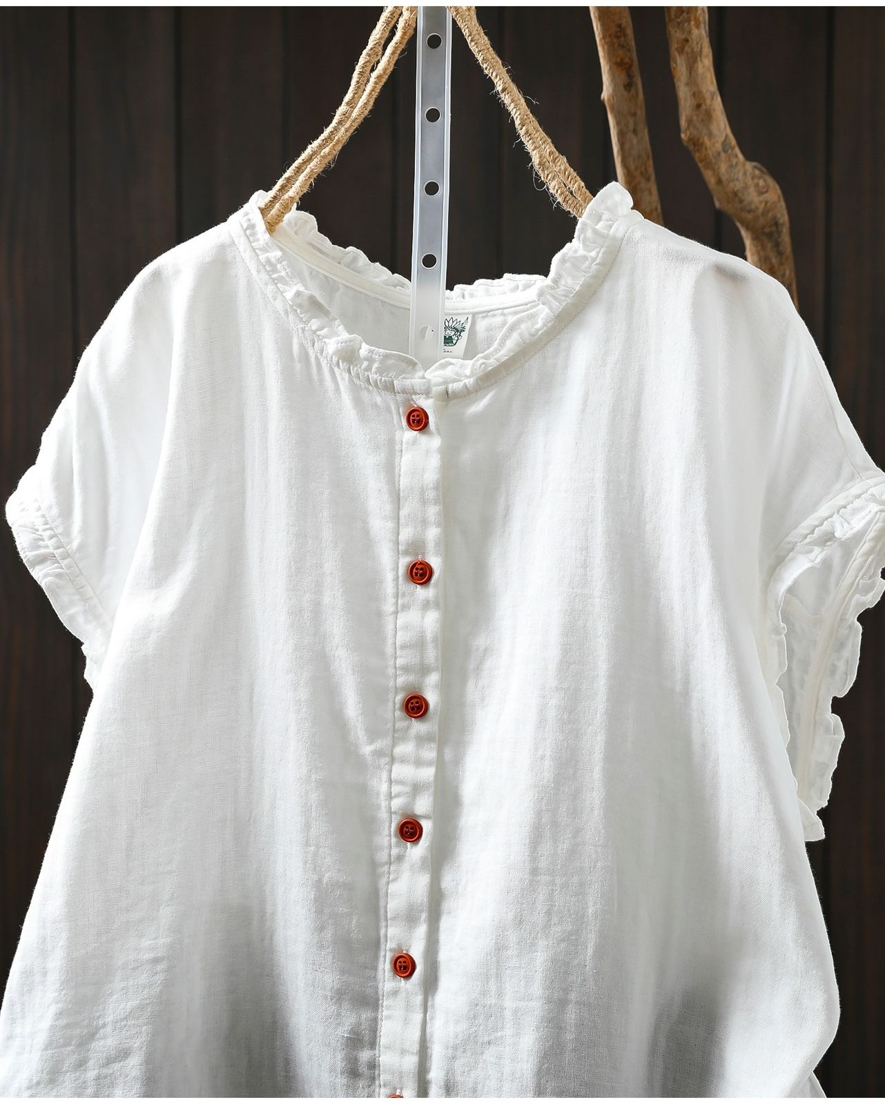 Pure Cotton Double Gauze Women Sleeveless Casual Wear Shirt