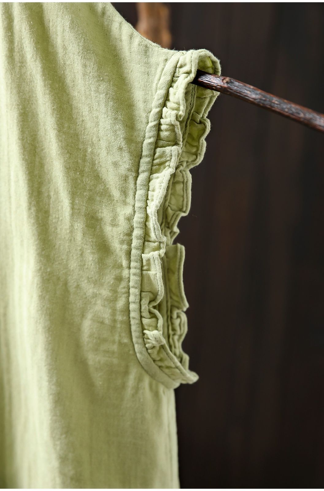 Pure Cotton Double Gauze Women Sleeveless Casual Wear Shirt