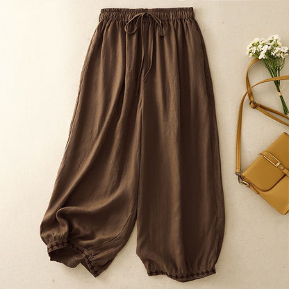 Pure Cotton Embroidered Harem Pants for Women