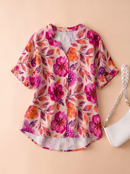 Pure Cotton Floral Printed Comfortable Shirt