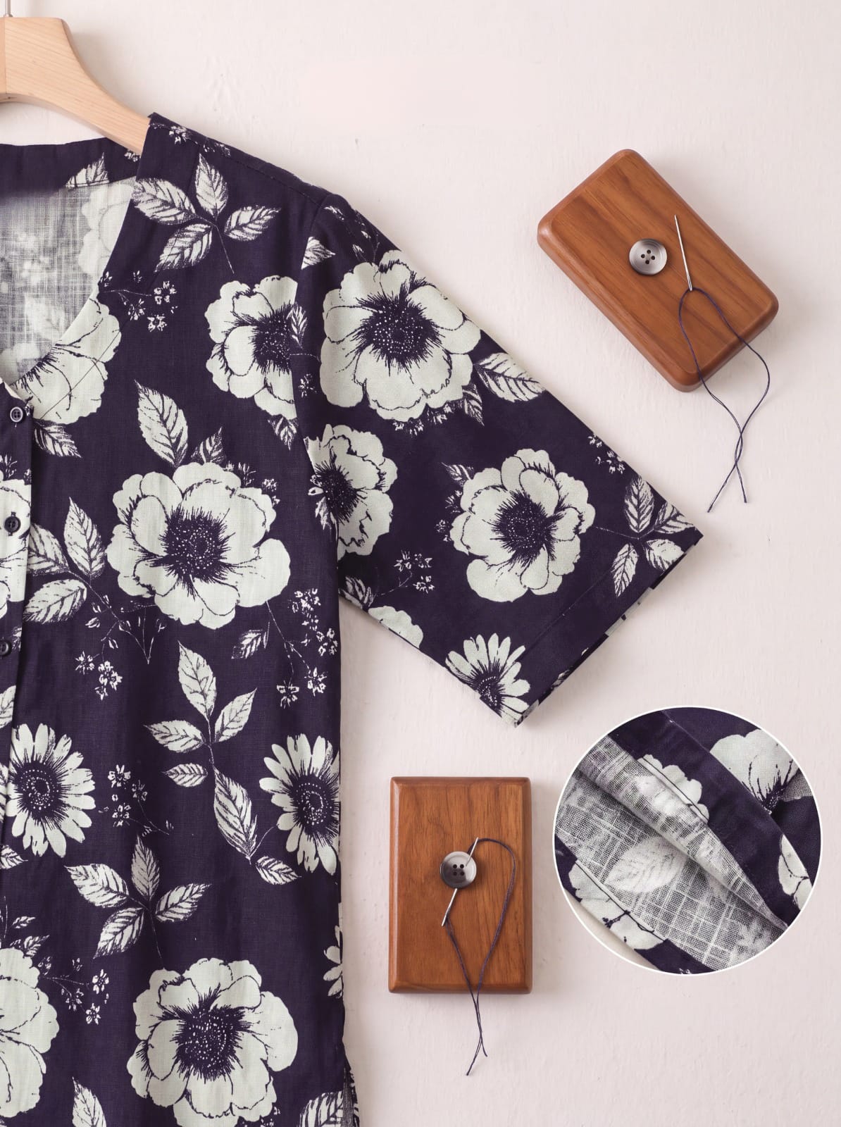 Pure Cotton Floral Printed Women's Casual Shirt