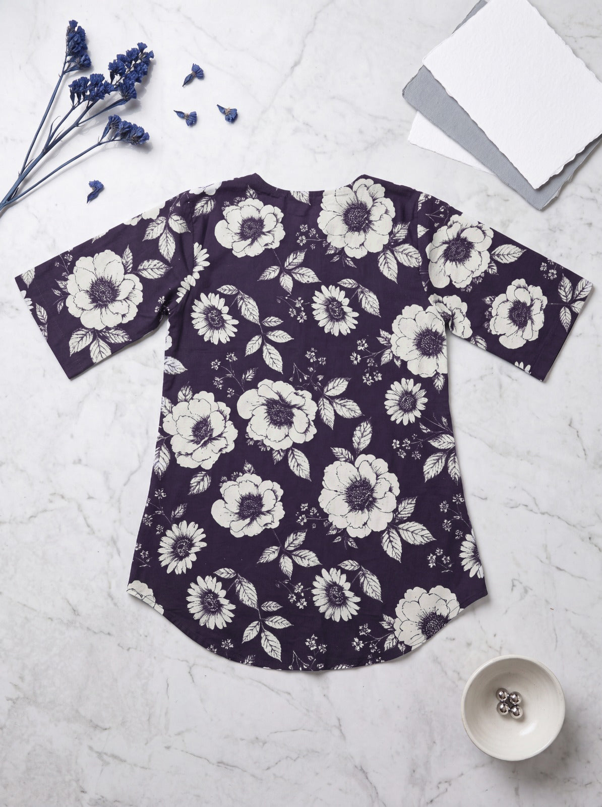 Pure Cotton Floral Printed Women's Casual Shirt