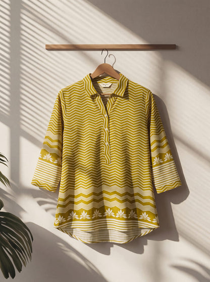 Pure Cotton Floral Printed Casual Wear Top
